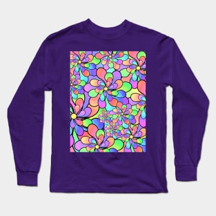 ABSTRACT Flowers Blooming - Flowers Art Long Sleeve T-Shirt